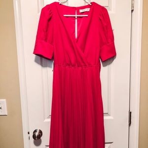 Ali & Jay Berry Pink Chiffon Midi Dress